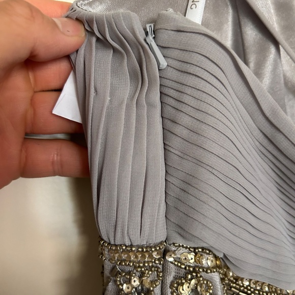 BNWT Sue Wong platinum beaded cocktail dress - Picture 7 of 9